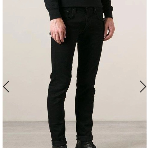 Rag & Bone Men’s Standard Issue Fit Extra Slim Black Skinny Jeans Size 32 - Picture 7 of 7